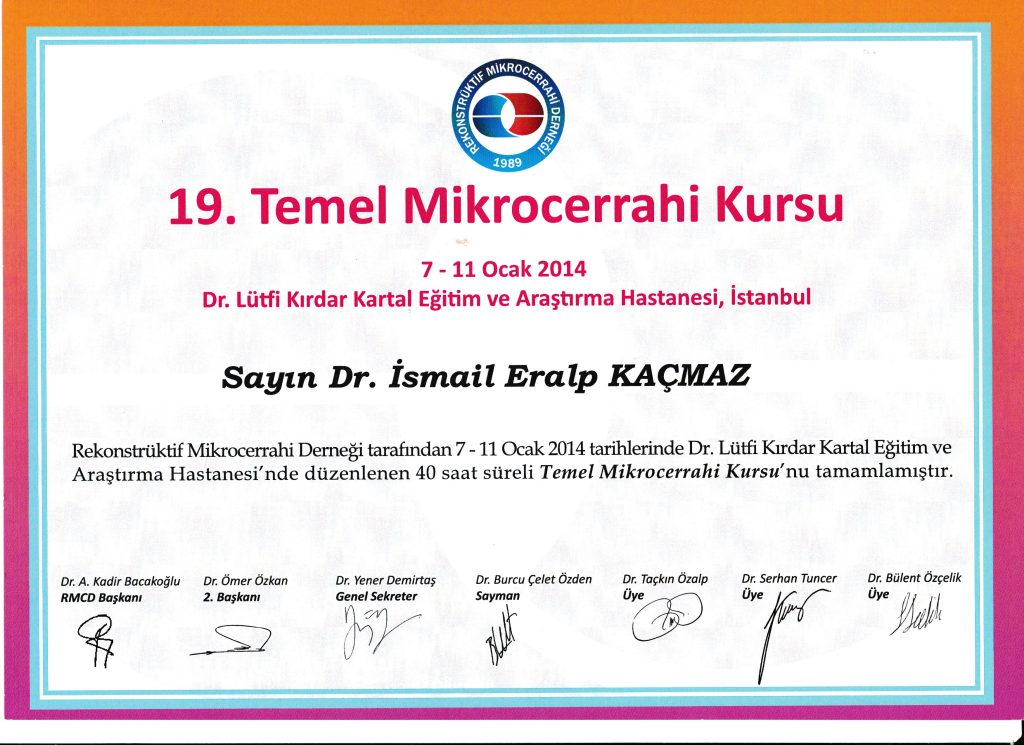 19. temel mikrocerrahi kursu